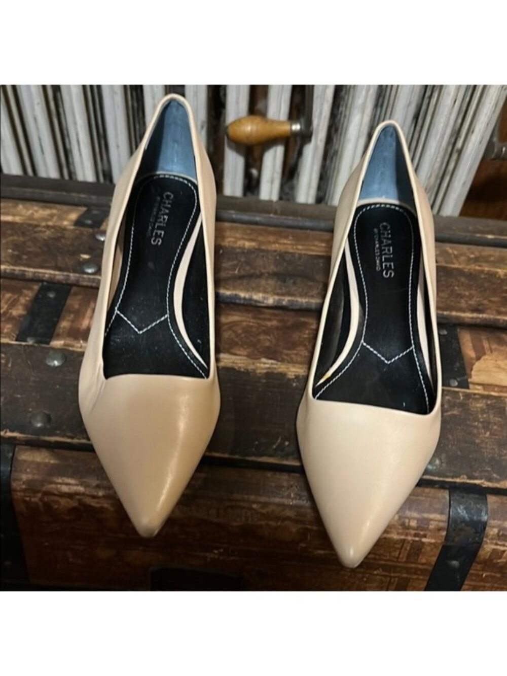 Charles David Cream Heels for Women